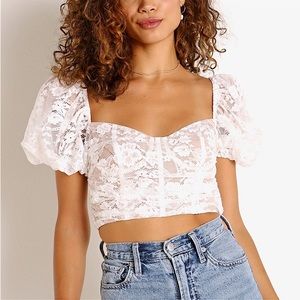 For Love and Lemons Rosalie Crop Top